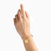 SIGNATURE BAR DISC ENGRAVABLE BRACELET