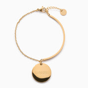 SIGNATURE BAR DISC ENGRAVABLE BRACELET