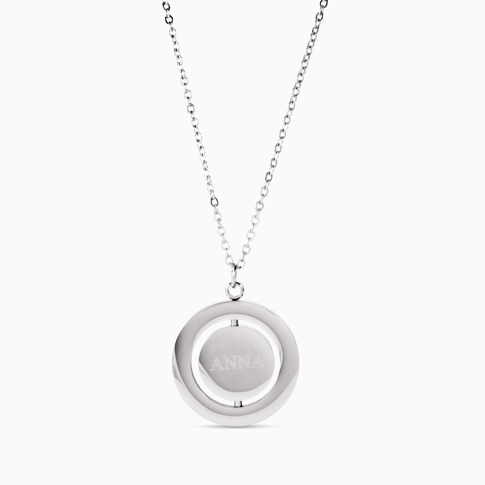 SPINNING DISC ENGRAVABLE NECKLACE