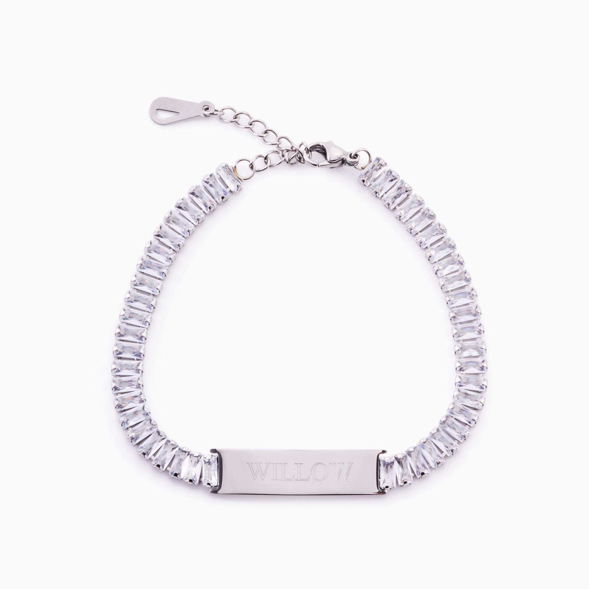 BAR BABYGIRL ENGRAVABLE TENNIS BRACELET