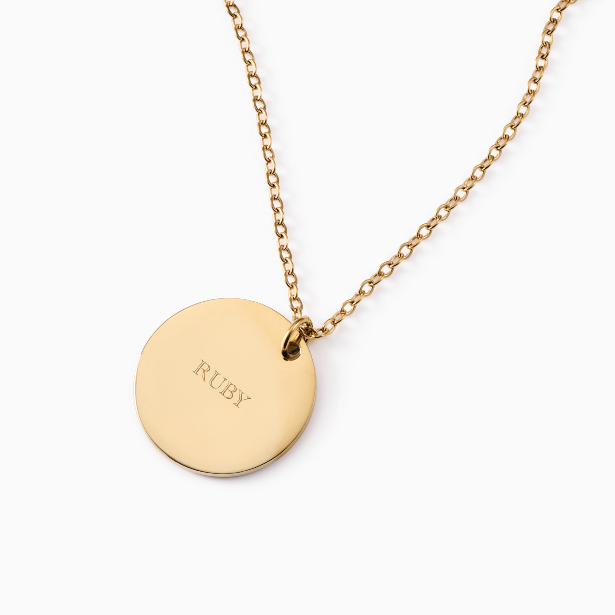 ENGRAVABLE DISC NECKLACE