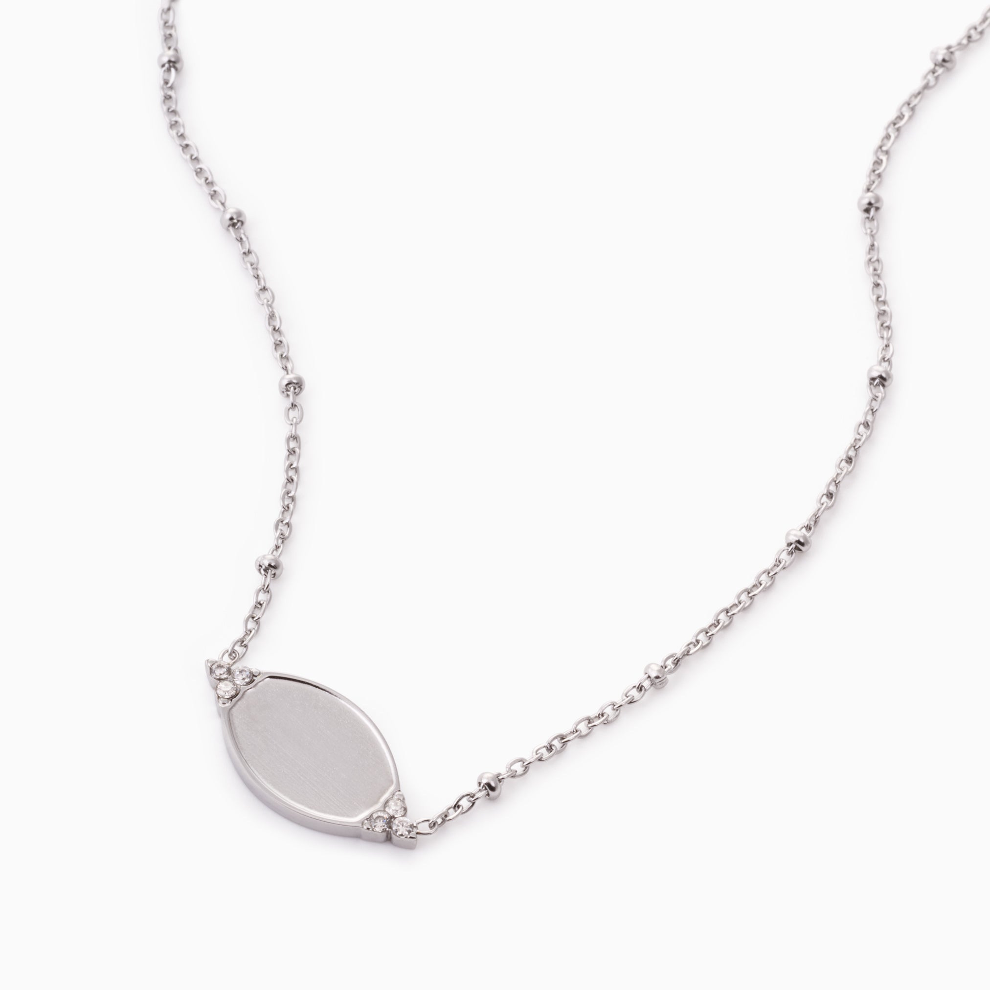 WHISPERING CLOVER ENGRAVABLE NECKLACE