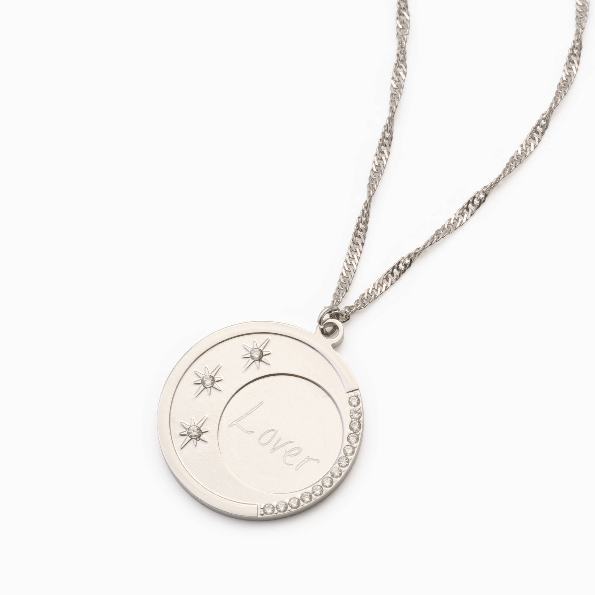 LUNAR GLOW ENGRAVABLE NECKLACE