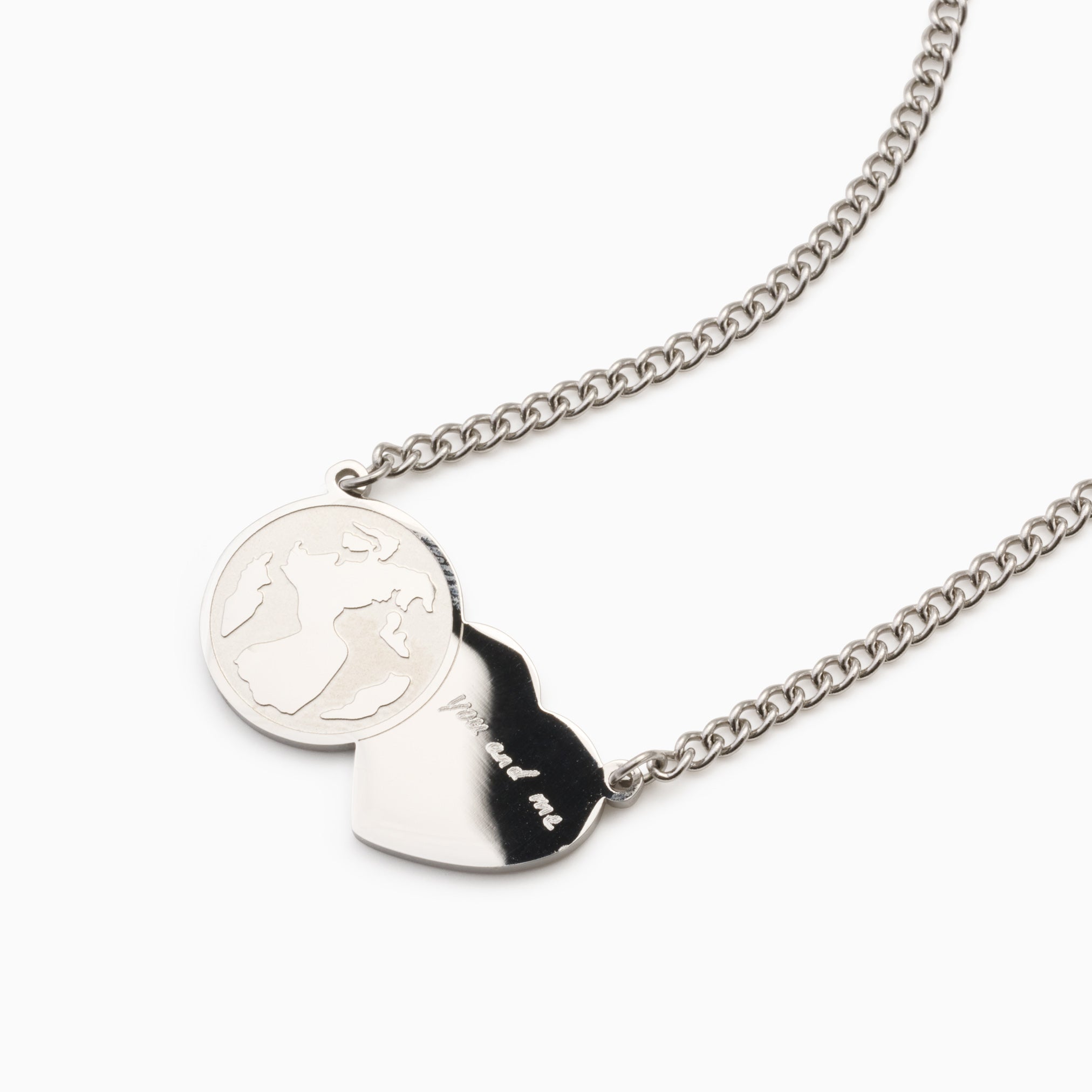 YOU ARE MY WORLD ENGRAVABLE NECKLACE
