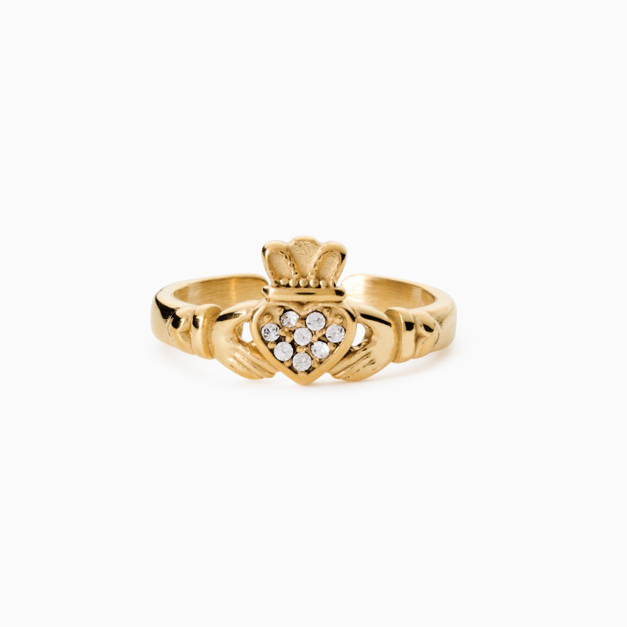 HEART CROWN ADJUSTABLE RING