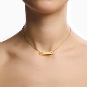 MOON & STARS ENGRAVABLE PLATE NECKLACE