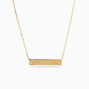 MOON & STARS ENGRAVABLE PLATE NECKLACE