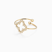 CLUSTER CLOVER ADJUSTABLE RING