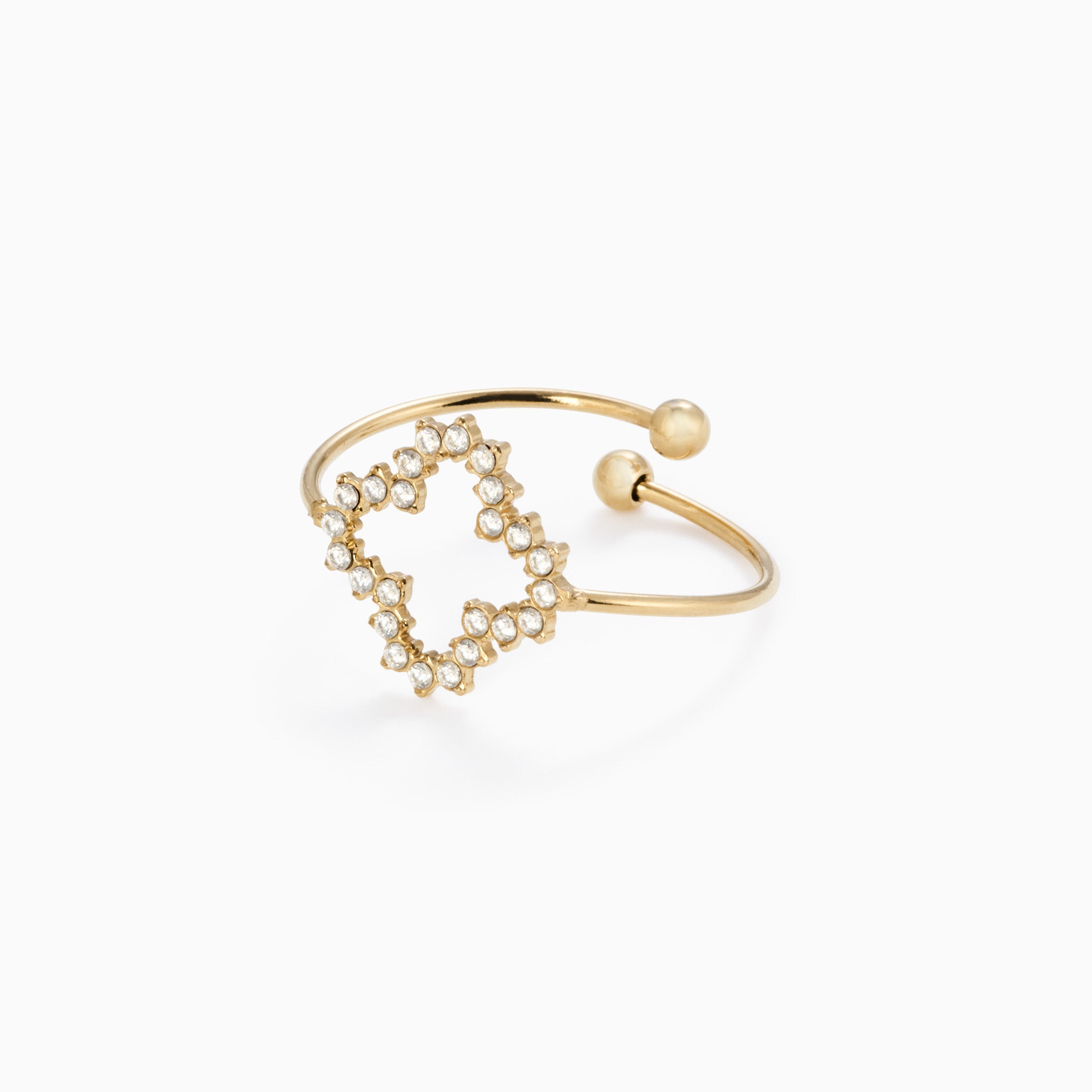 CLUSTER CLOVER ADJUSTABLE RING