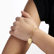 SIGNATURE BAR DISC ENGRAVABLE BRACELET