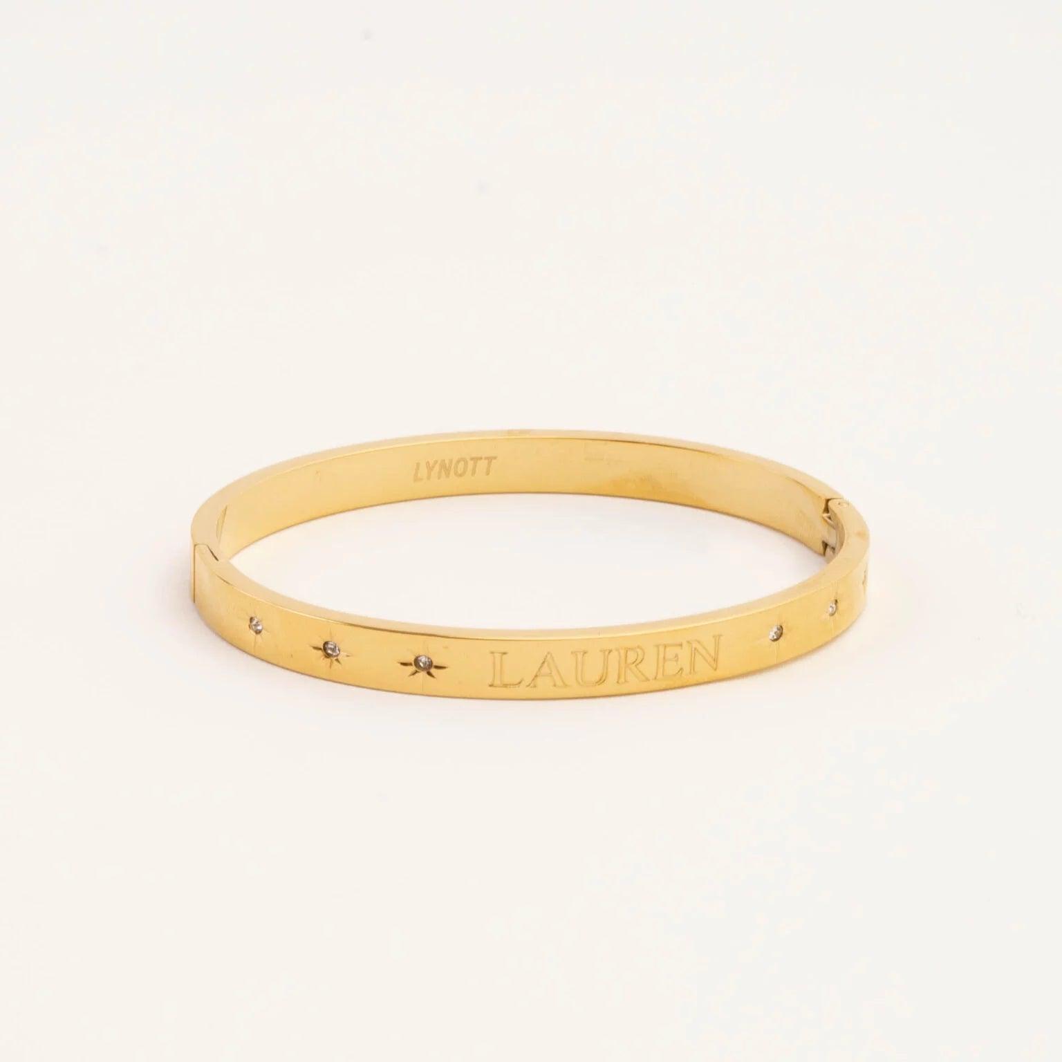 ENGRAVABLE NORTH STAR BANGLE - Lynott Jewellery