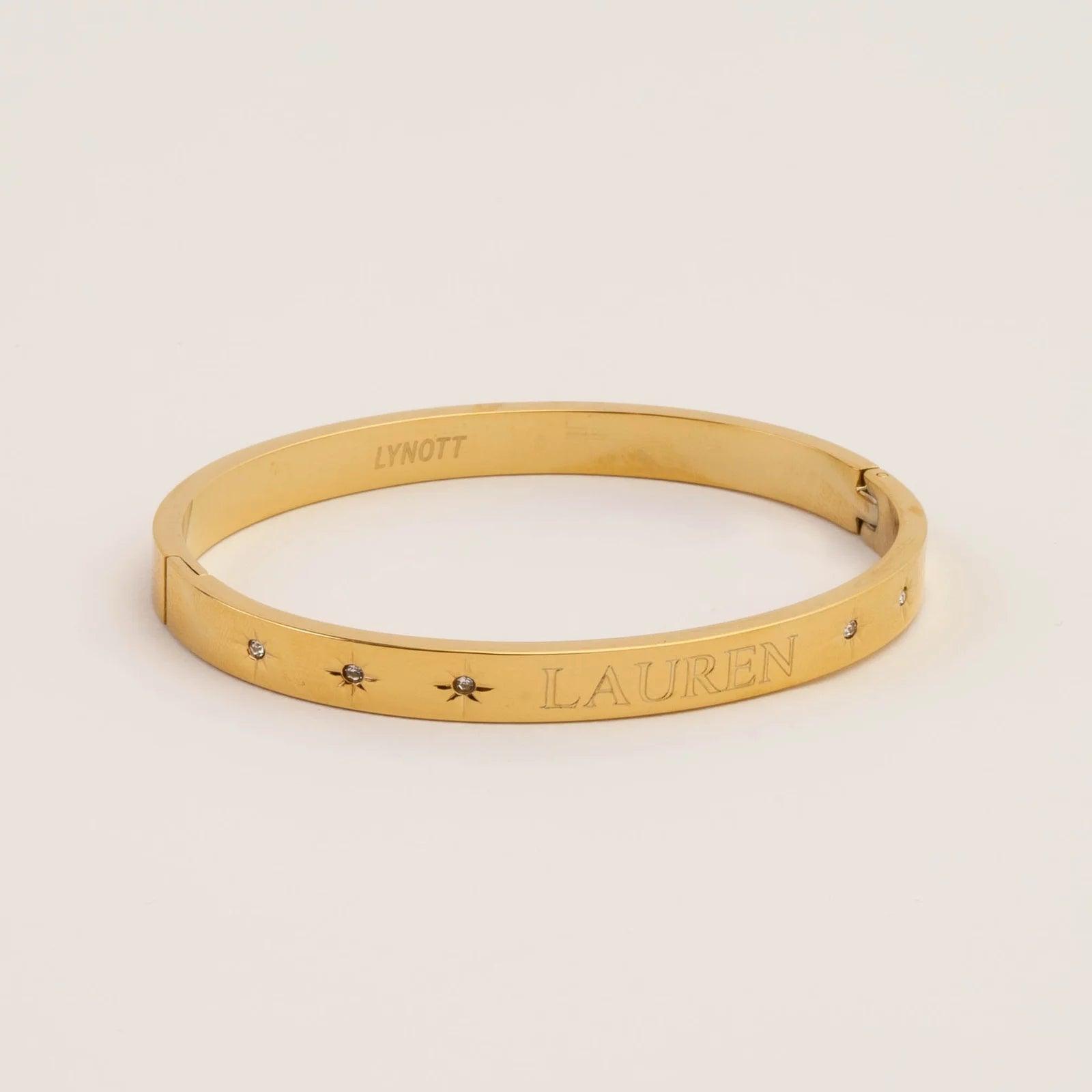 ENGRAVABLE NORTH STAR BANGLE - Lynott Jewellery
