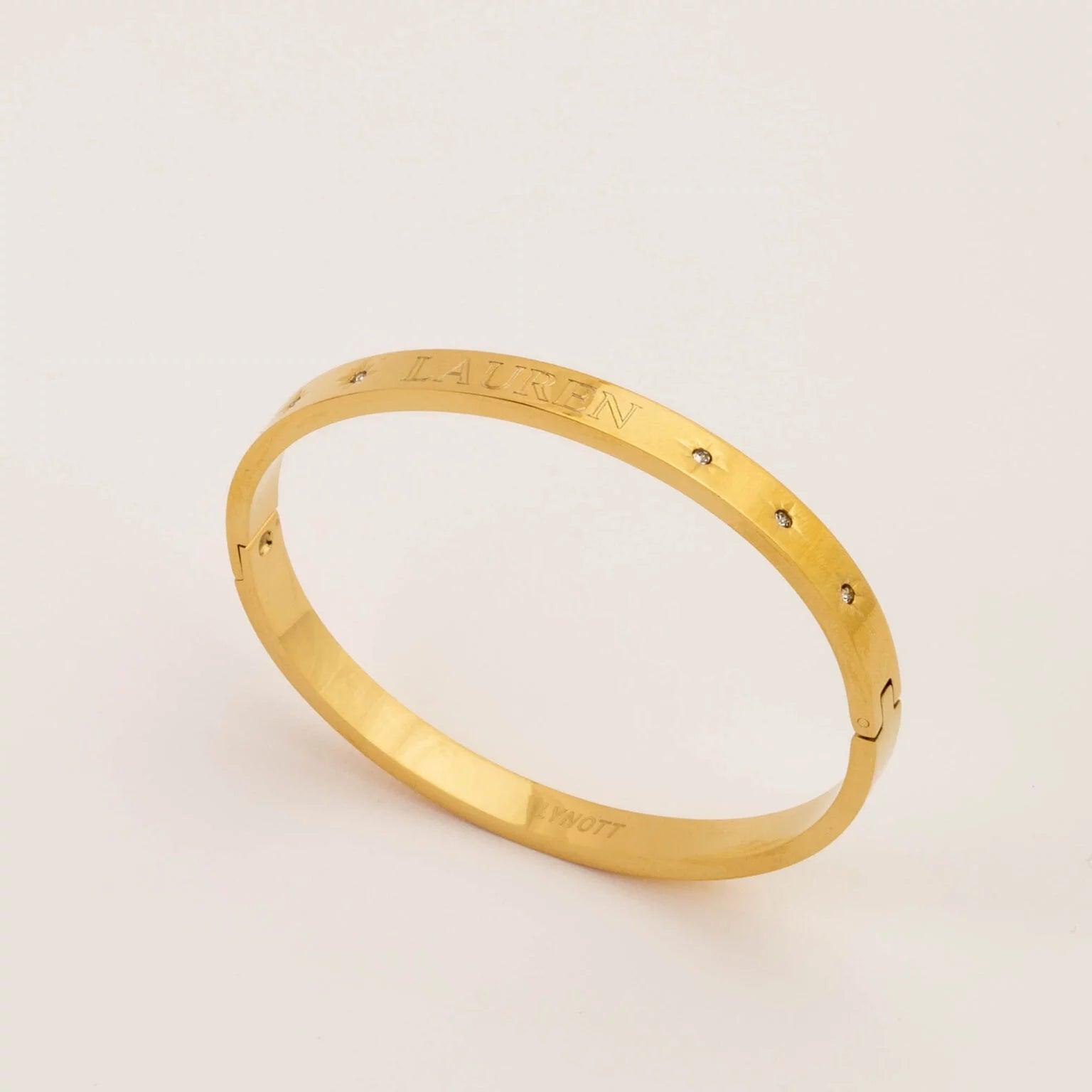 ENGRAVABLE NORTH STAR BANGLE - Lynott Jewellery
