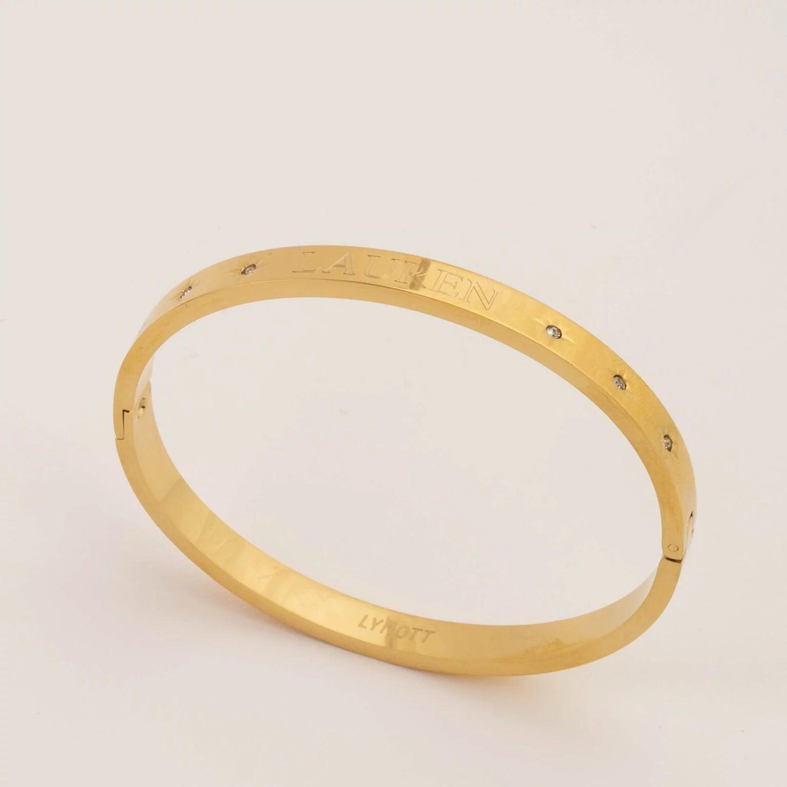 ENGRAVABLE NORTH STAR BANGLE - Lynott Jewellery
