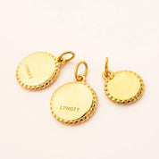 RIBBED ENGRAVABLE PENDANT NECKLACE - Lynott Jewellery