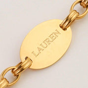 ENGRAVABLE CHUNKY LINK OVAL PENDANT BRACELET - Lynott Jewellery