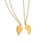 BEST FRIEND ENGRAVABLE HEART NECKLACES - SET OF TWO