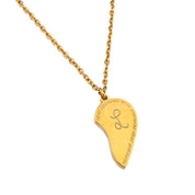 BEST FRIEND ENGRAVABLE HEART NECKLACES - SET OF TWO