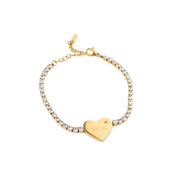TENNIS HEART ENGRAVABLE BRACELET