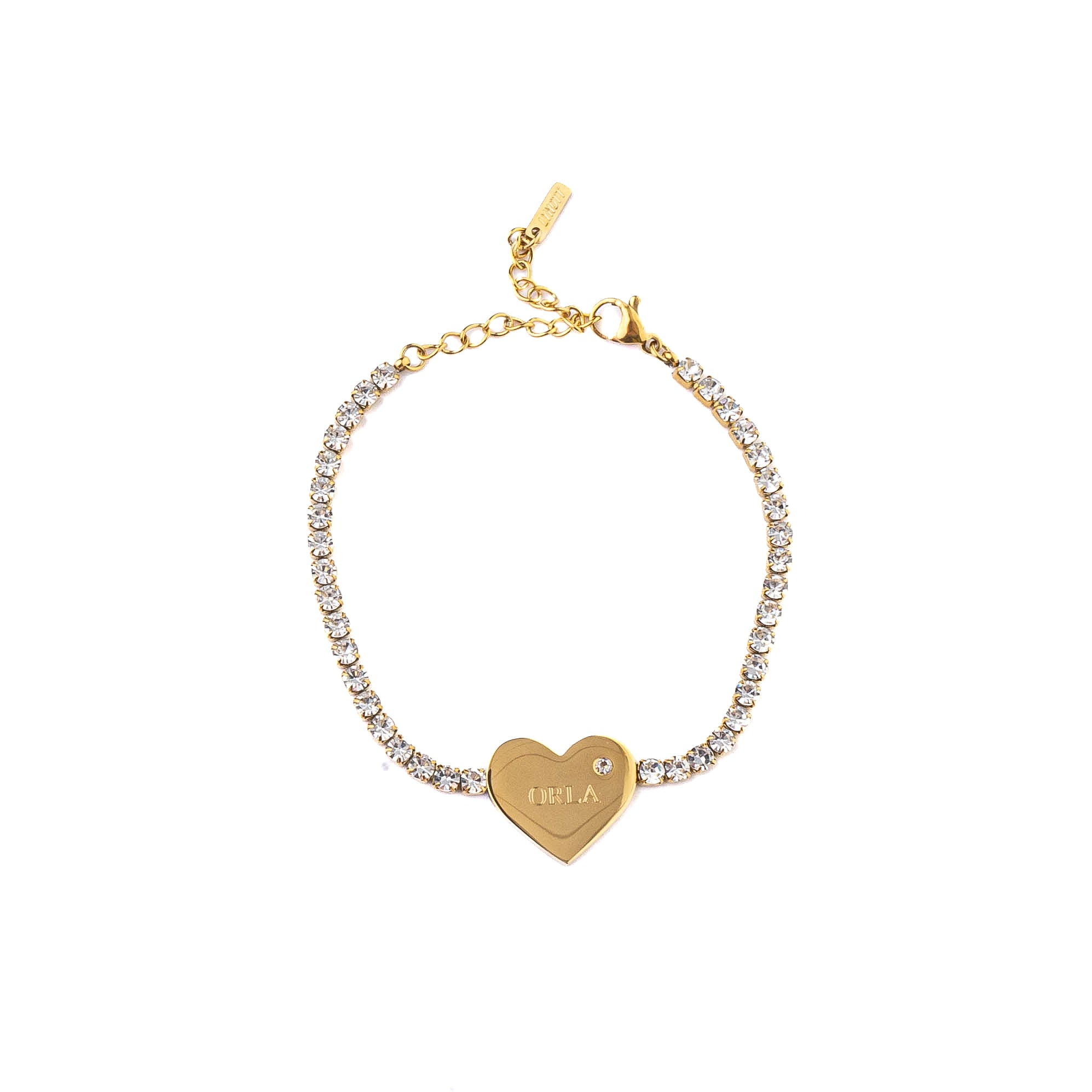 TENNIS HEART ENGRAVABLE BRACELET