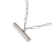 ENGRAVABLE T BAR NECKLACE