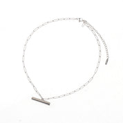 ENGRAVABLE T BAR NECKLACE