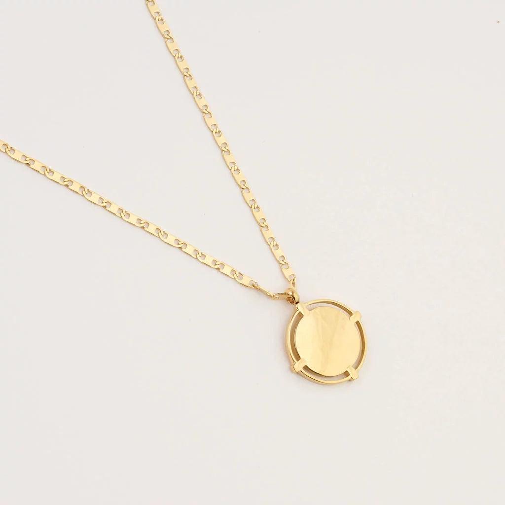 COMPASS ENGRAVABLE PENDANT NECKLACE - Lynott Jewellery