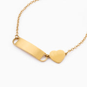 SIMPLY YOURS HEART BAR ENGRAVABLE BRACELET GOLD