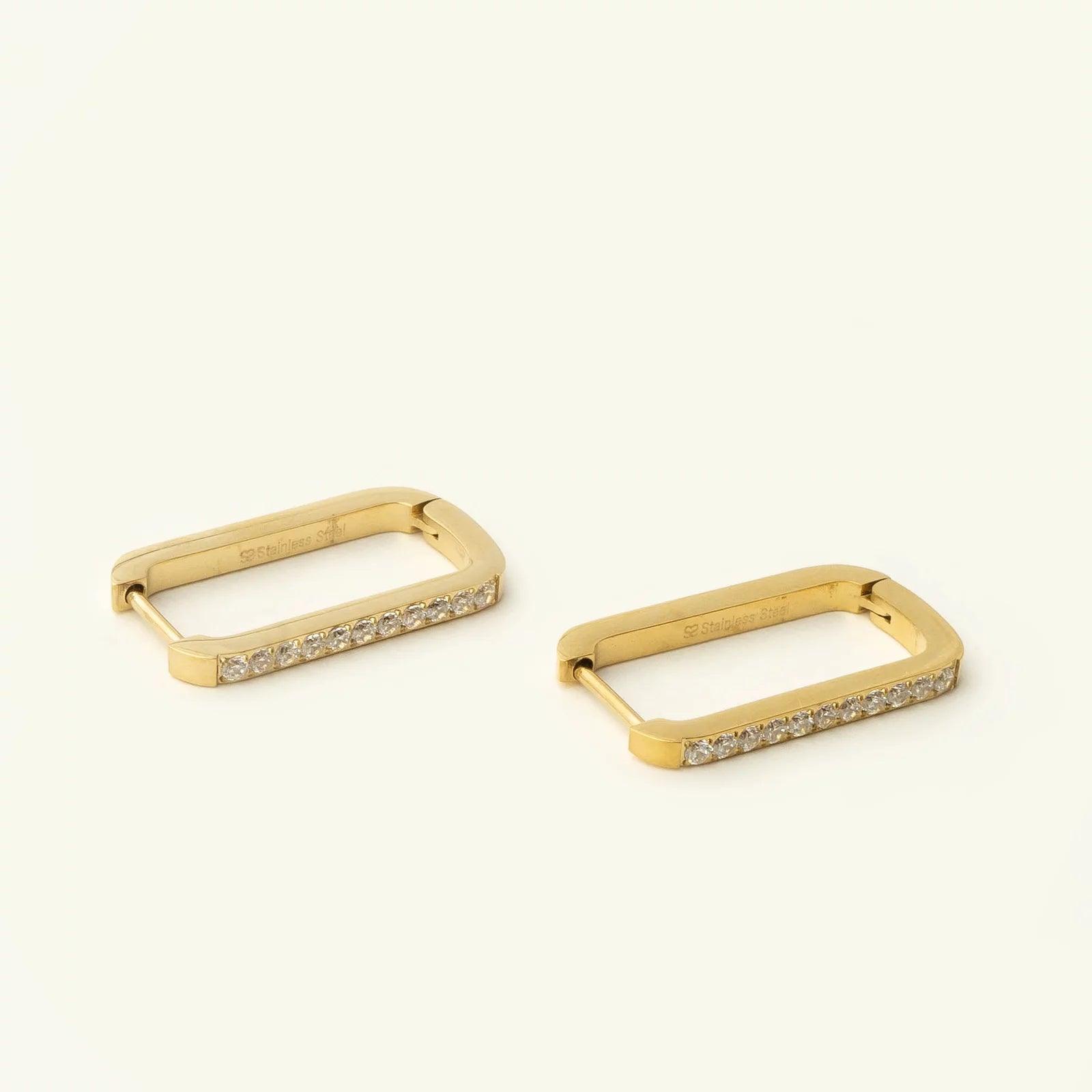 SQUARE DROP DOWN EARRINGS - Lynott Jewellery