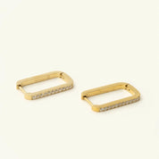 SQUARE DROP DOWN EARRINGS - Lynott Jewellery