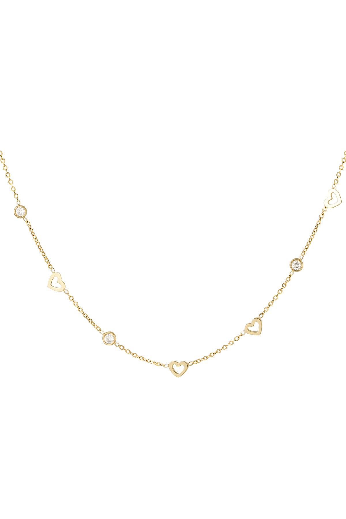HEART N DOT TRIO NECKLACE