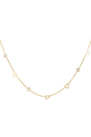 HEART N DOT TRIO NECKLACE