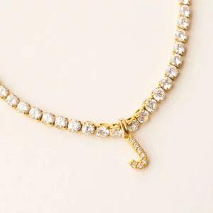 INITIAL GOLD TENNIS BRACELET - Lynott Jewellery