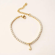 INITIAL GOLD TENNIS BRACELET - Lynott Jewellery