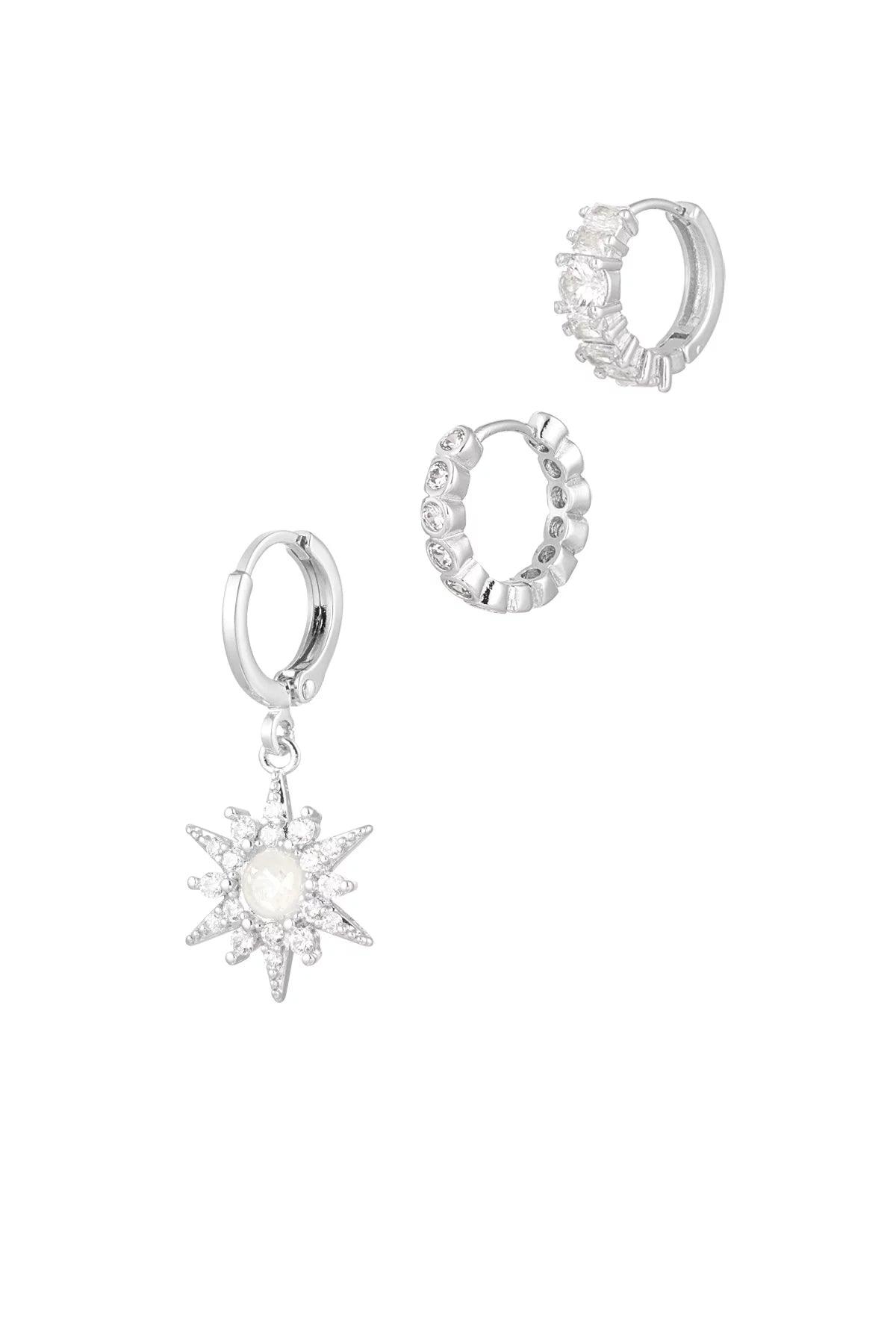 MOONSTONE STACKING SET SILVER - Lynott Jewellery