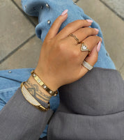 DOUBLE WAVE ADJUSTABLE RING
