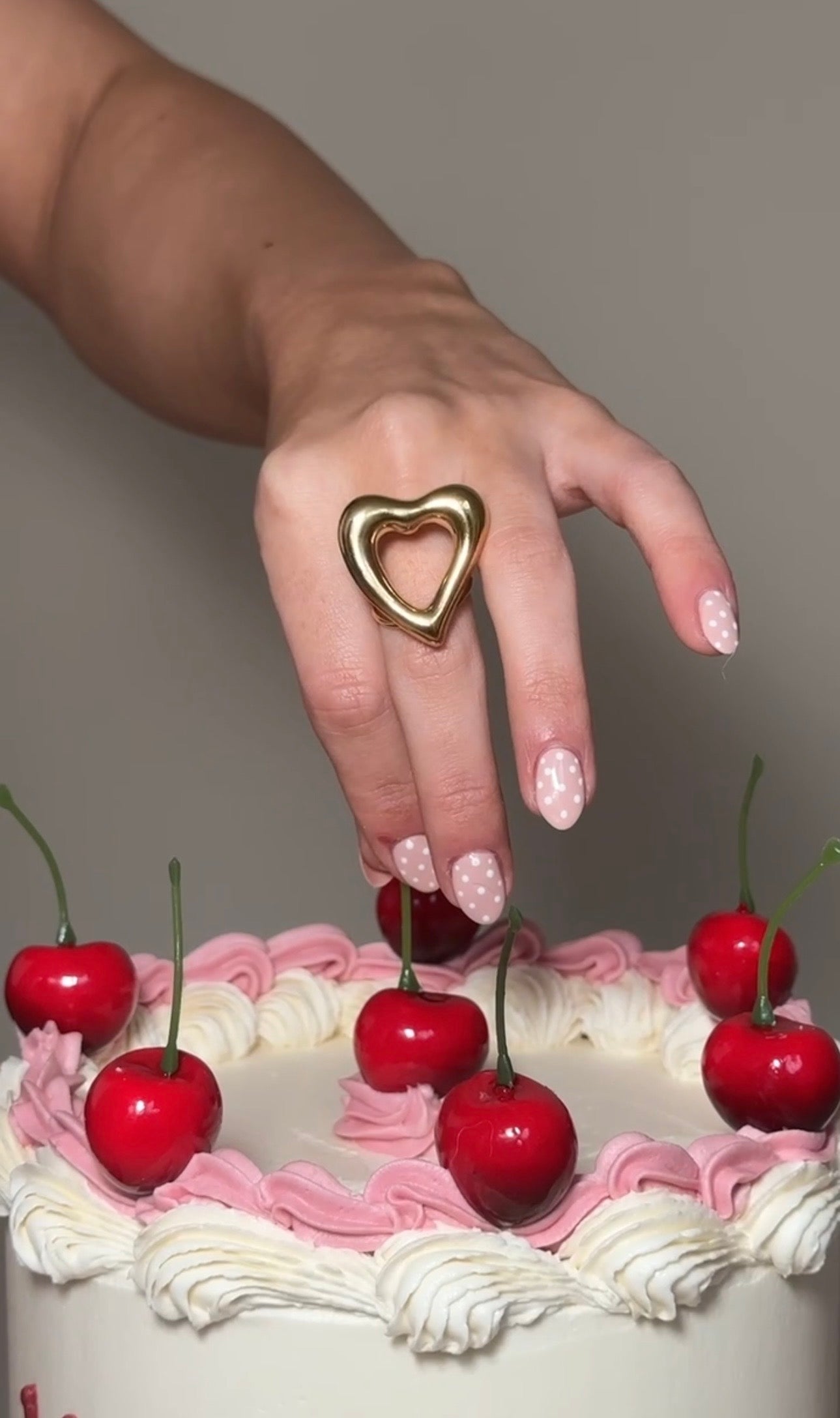 HEART CHUNKY ADJUSTABLE RING