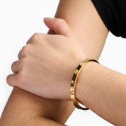 CLUSTER CLOVER BANGLE best gold plated tarnish and water resistant piece by Irish Jewellery brand - Lynott Jewellery