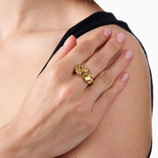 TEXTURED STATEMENT ADJUSTABLE RING