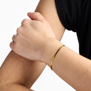 HERRINGBONE GOLD BRACELET