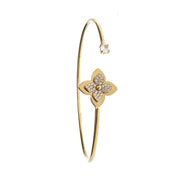 WILD CLOVER BANGLE best gold plated tarnish and water resistant piece by Irish Jewellery brand - Lynott Jewellery