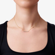 LINEAR LUXE NECKLACE best gold plated tarnish and water resistant piece by Irish Jewellery brand - Lynott Jewellery