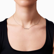 LINEAR LUXE NECKLACE best gold plated tarnish and water resistant piece by Irish Jewellery brand - Lynott Jewellery