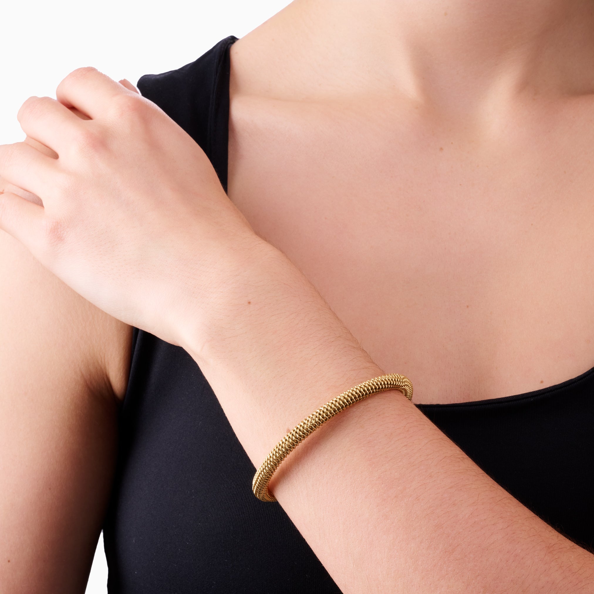 KASSIA BANGLE best gold plated tarnish and water resistant piece by Irish Jewellery brand - Lynott Jewellery
