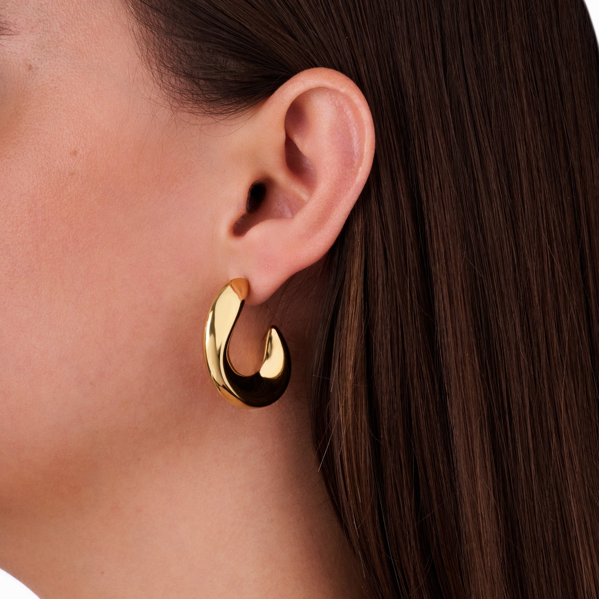 POWER HOOP best gold plated tarnish and water resistant piece by Irish Jewellery brand - Lynott Jewellery