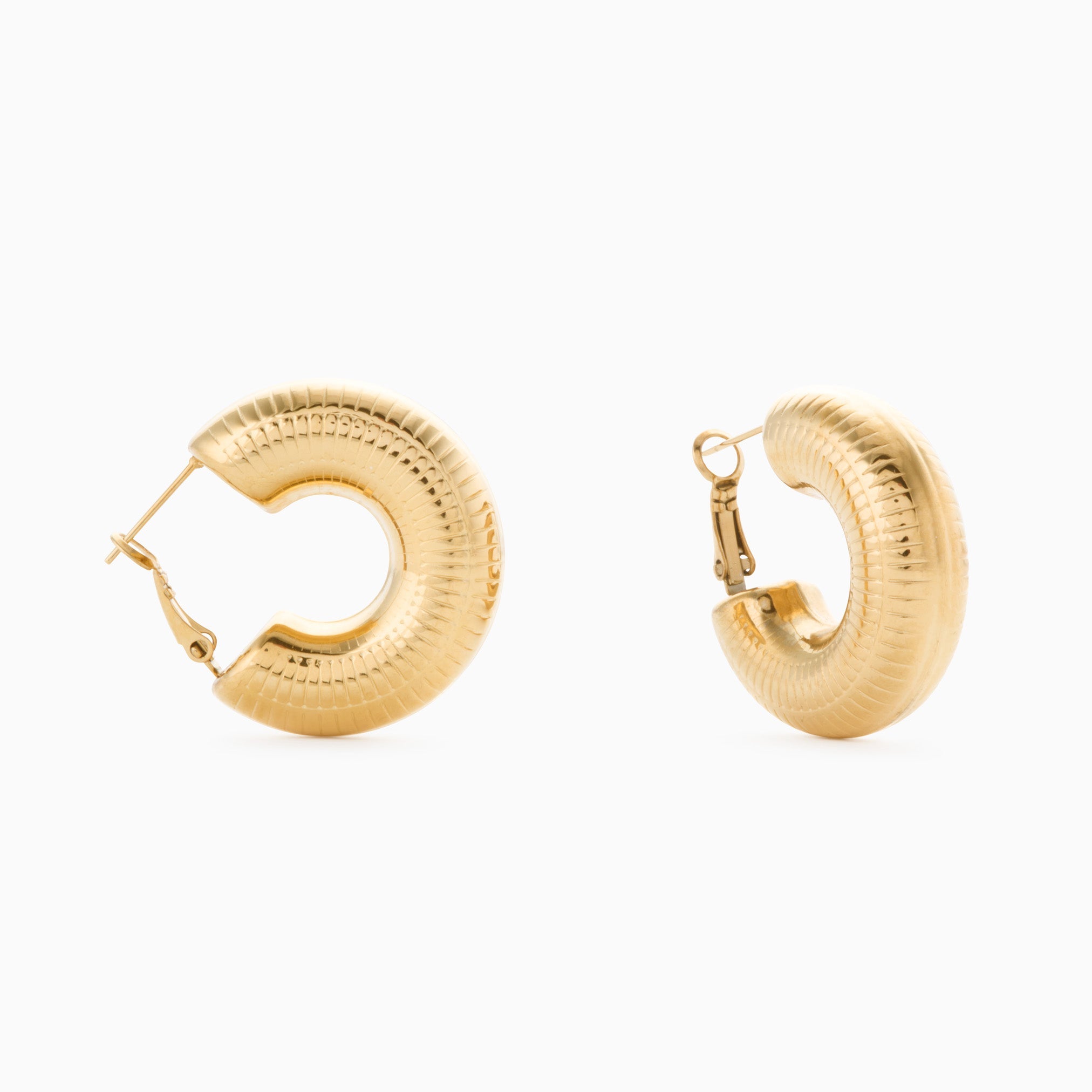 WANDERER HOOP EARRING best gold plated tarnish and water resistant piece by Irish Jewellery brand - Lynott Jewellery