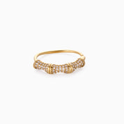 RADIANT CRYSTAL RING best gold plated tarnish and water resistant piece by Irish Jewellery brand - Lynott Jewellery