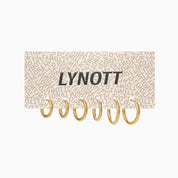 EVERYDAY HUGGIE 3 PAIR EARRING SET best gold plated tarnish and water resistant piece by Irish Jewellery brand - Lynott Jewellery