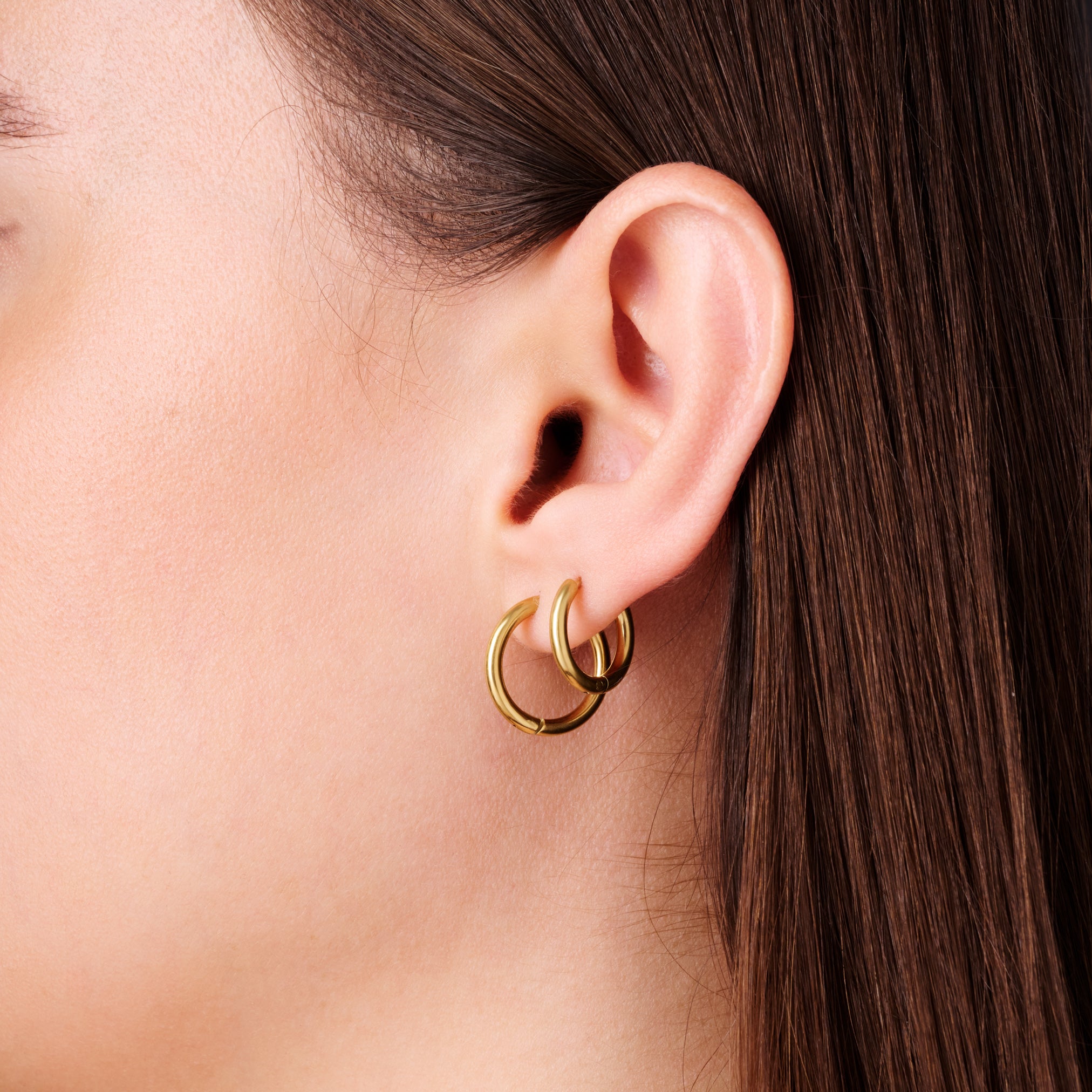 EVERYDAY HUGGIE 3 PAIR EARRING SET best gold plated tarnish and water resistant piece by Irish Jewellery brand - Lynott Jewellery