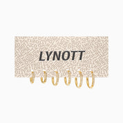 LOLA HUGGIE 3 PAIR EARRING SET best gold plated tarnish and water resistant piece by Irish Jewellery brand - Lynott Jewellery